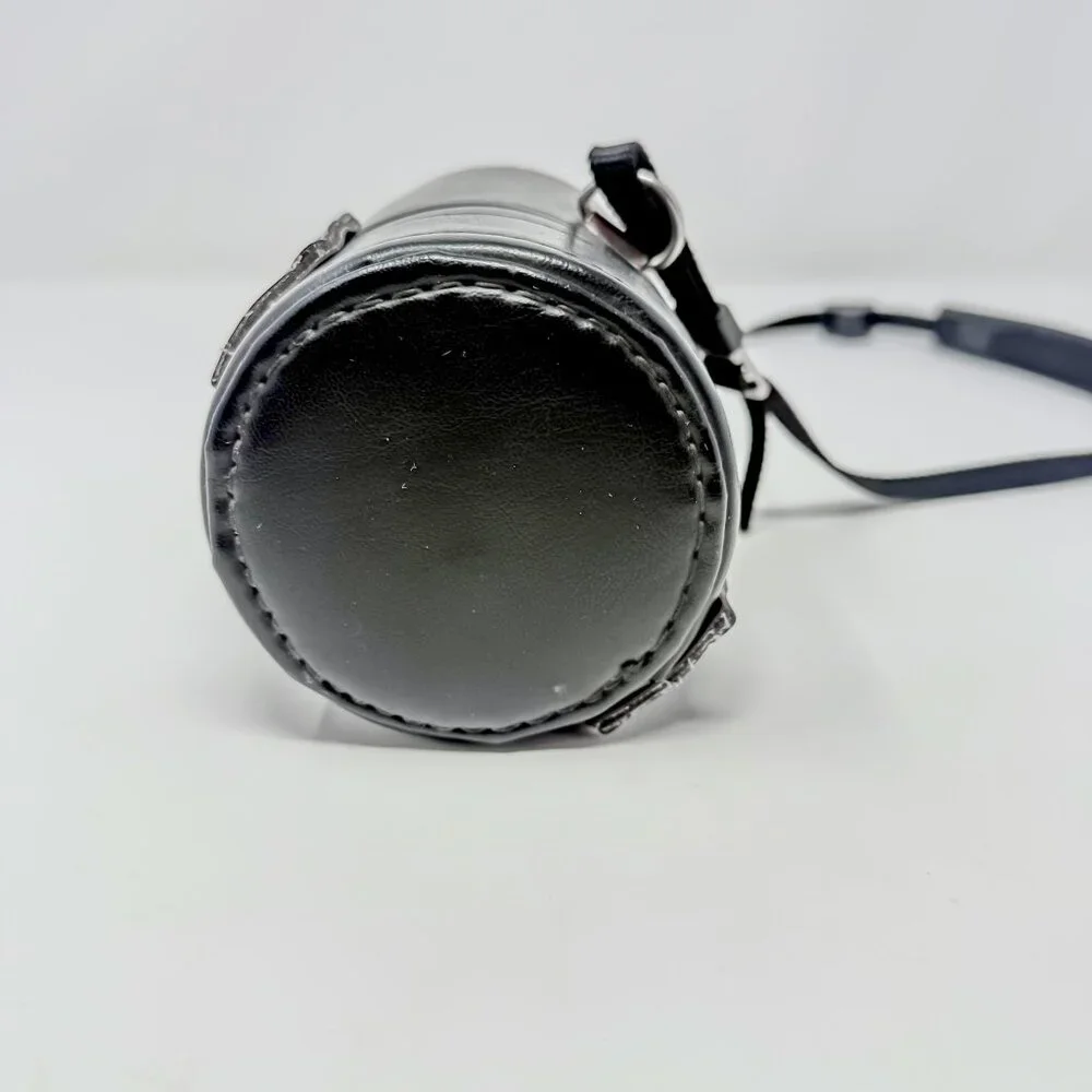 Vintage Minolta Leather Lens Case Black Fits Rokkor 135mm f/2.8 Camera Accessory